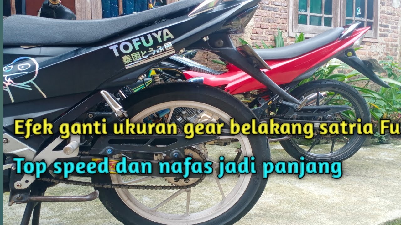 Ganti gear kecil Efek ganti gear belakang kecil di motor satria Fu