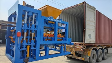QT4 15 automatic industry cement stone block machine load container for kenya uganda