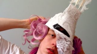 Lady Gaga Swan Feather Mask – Sire Sasa tutorial 29