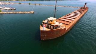 This old ship has been stripped and left to be used as a break wall in
the beautiful port credit marina. here is some more info on area. a...