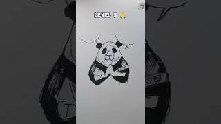 Drawing Panda JJK Manga in different level #animedrawing #ytshorts #jjk #anime #mangadrawing #art