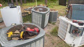 Scrapping A/C Units For Max Profit. Quick and easy teardown.
