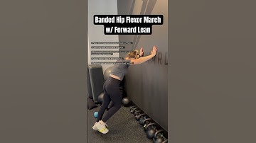 Banded Hip Flexor March w/Forward Lean #hipflexorstrength #runningdrills
