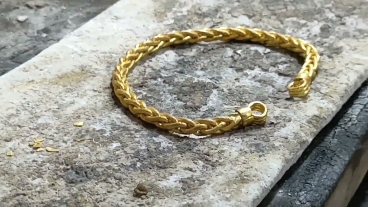 how to make 24K gold bracelet | hand mad jewelry