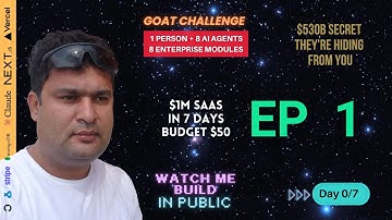 De $570 miljard GOAT Challenge: Enterprise SaaS bouwen | 7 dagen | 8 AI-agenten | Dag 0 Het Manif...