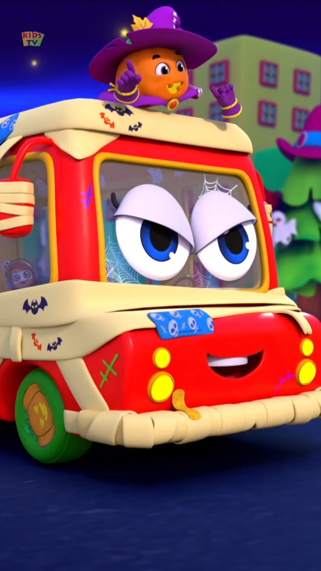 Wheels on the Bus Halloween Song #music #viral #ytshorts #trending #cartoon #shorts #happyhalloween