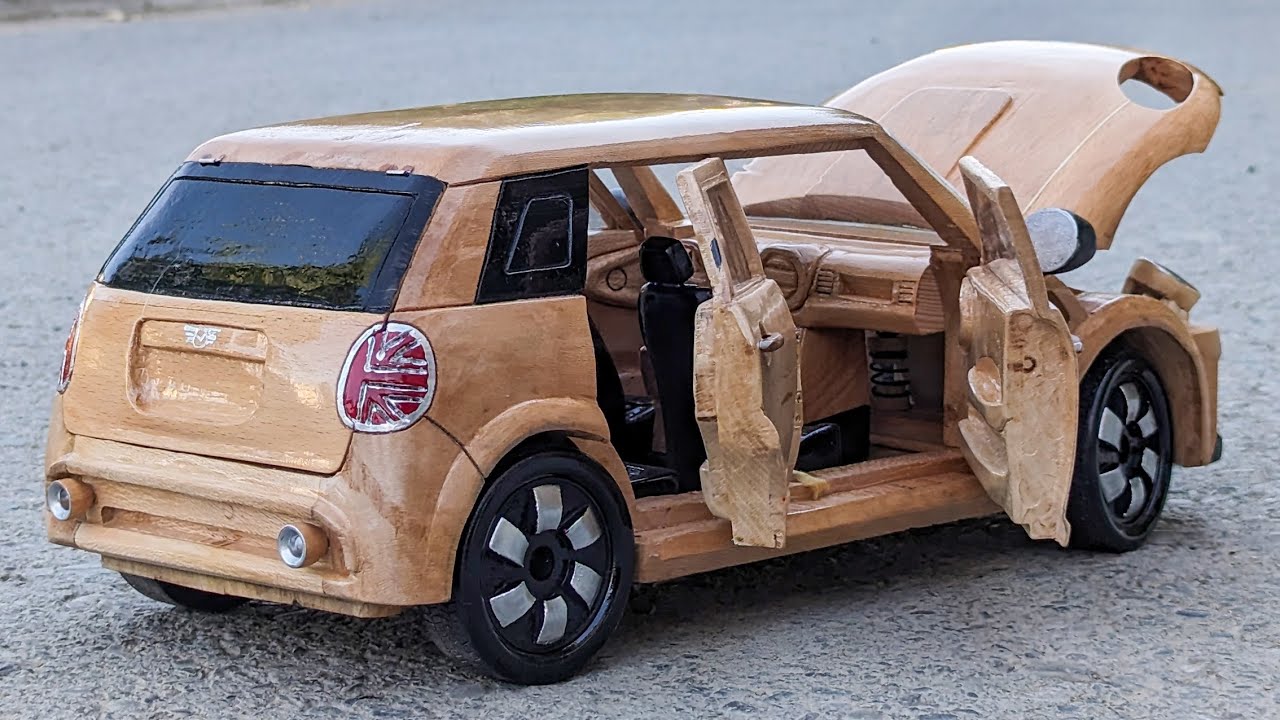 Wooden Car - Mini Cooper 5-door (2021) Out of Wood - Aweseome