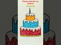 Birthday cake drawing 🎂#shorts #drawingtutorials #drawing
