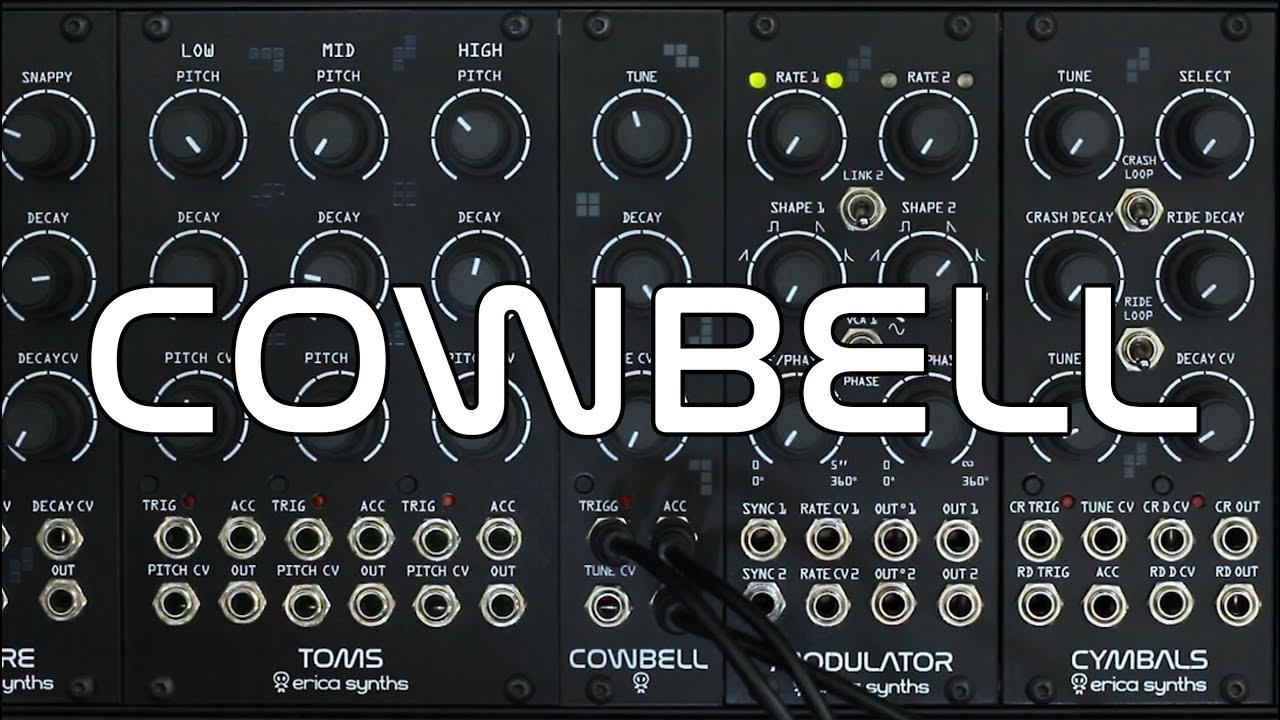 Erica Synths Cowbell sound demo YouTube