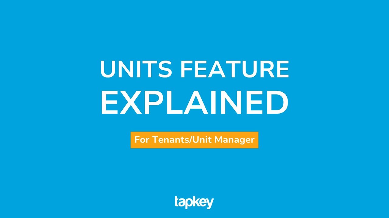 Unit Tenant Units: A Tenant’s Guide to Managing Your Access - YouTube