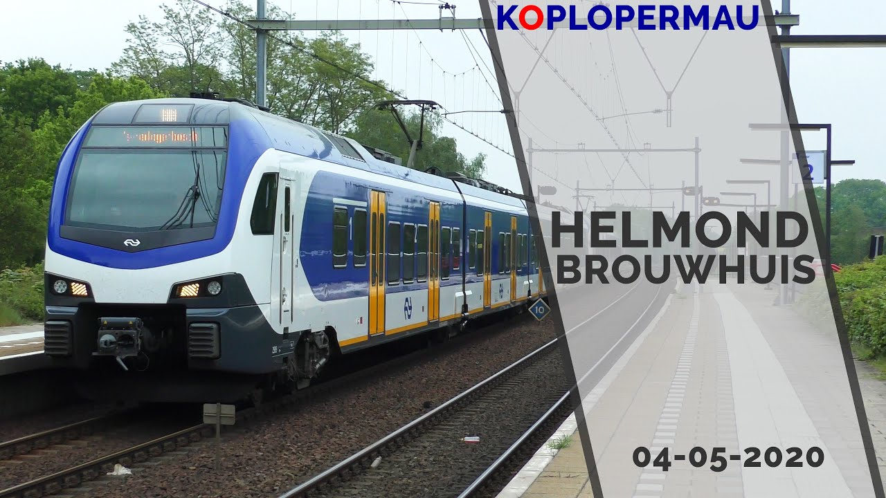 Treinen op station Helmond Brouwhuis - 04 mei 2020