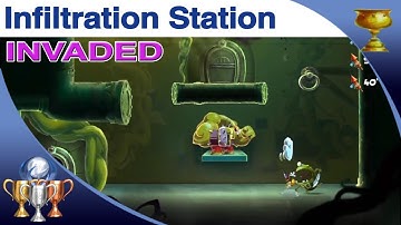 Rayman Legends - Infiltration Station - INVADED (Gold Cup) 20,000 Lums Under The Sea Invasion [PS4]