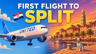United Airlines Inaugural Flight To Split, Croatia 🇭🇷