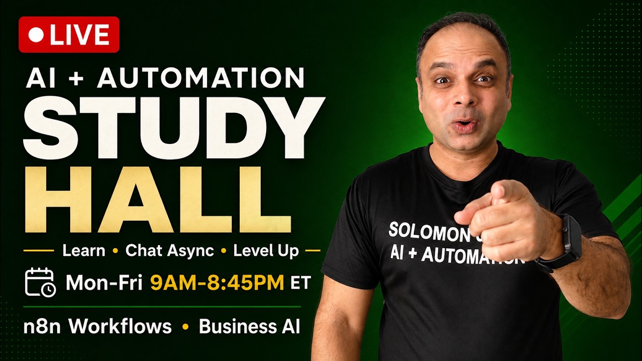 AI + Automation Study Hall Live, n8n Workflows & Business AI