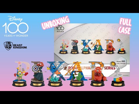 Disney 100 PIXAR ALPHABET ART 6体セット DISNEY」「PIXAR」の文字が完成する6体セット！ミニ・Dステージ