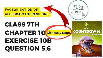 class 7th math chapter 10 factorization of algebraic expressions