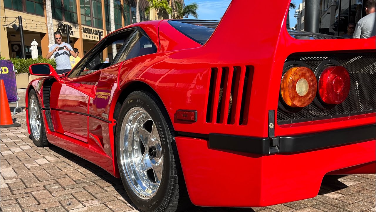 Ferrari F40 Porsche Carrera GT Cars and Coffee at Mercato YouTube