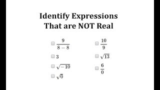 Determine Expressions that are NOT Real