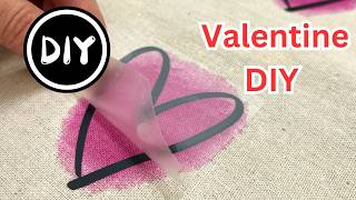 Valentine's Day Pillow Cover Easy Heart Craft