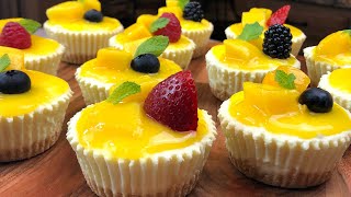 NO BAKE Mango Mini Cheesecakes | Mango Cheesecake Recipe