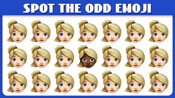 Can You Find the Odd Emoji Out? 👱🏻‍♀️ Blond-Haired Woman Emoji Puzzle Quiz Challenge #43