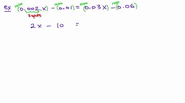 Math 9 Lesson 6.2 Removing Fractions, Decimals, and Parentheses