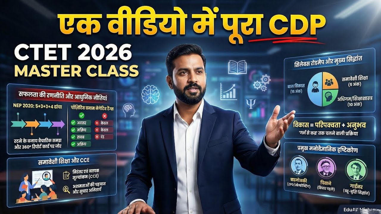 CTET 2026: CDP संपूर्ण सिलेबस एक क्लास में | 30/30 की गारंटी | Child Development & Pedagogy