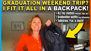 Minimalist Packing: Long Weekend in ONE Backpack (Graduation Edition)