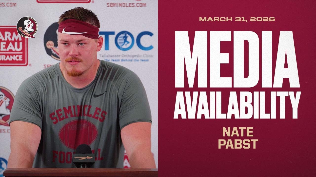 Image related to FSU Football | OL Nate Pabst Post-Practice Media Availability