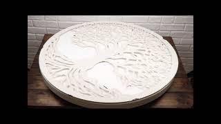 Details White 23D Oversized Celtic Tree of Life Medallion Metal Wall Circle Plaque | Ebros Gift News