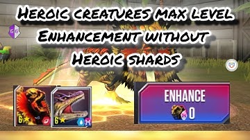 GAME GUARDIAN HACK MAX LEVELING HEROIC CREATURES WITHOUT HEROIC SHARDS|Jurassic World The Game|