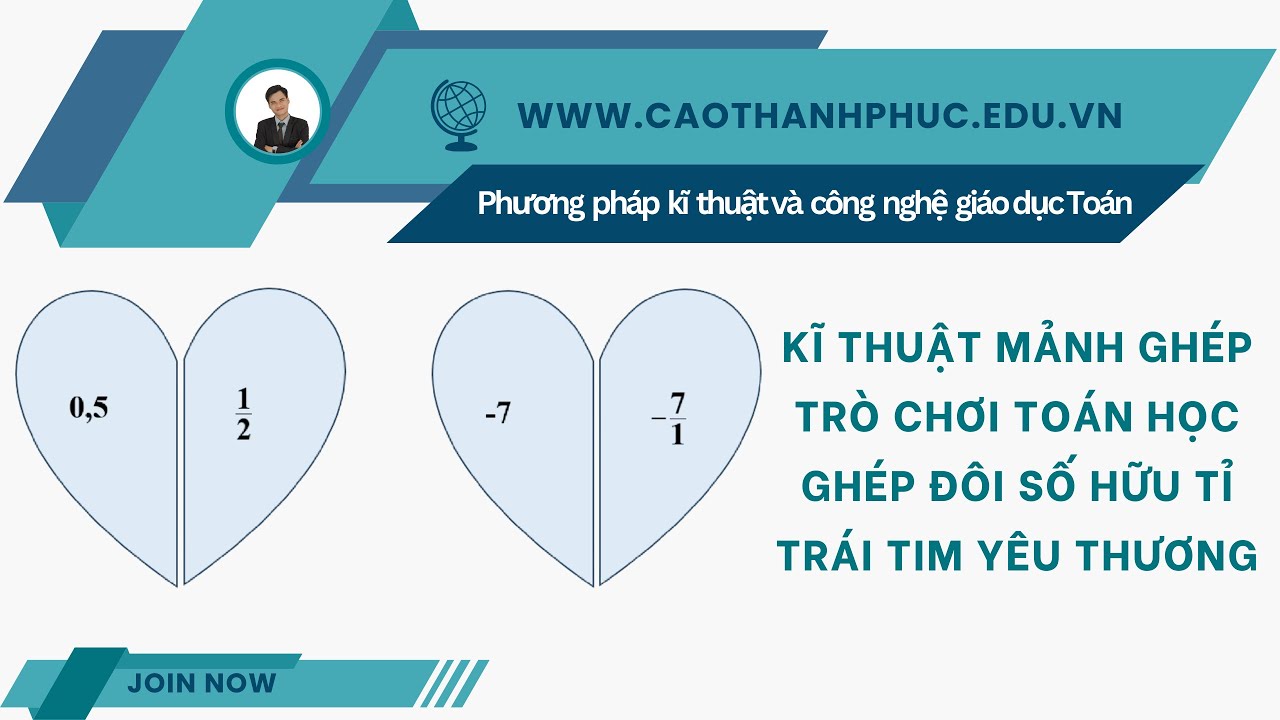 Kĩ thuật mảnh ghép|Trò chơi Toán học| Số hữu tỉ-Trái tim yêu thương