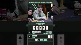 Insane K-High Bluff Catch in Squid Game #poker