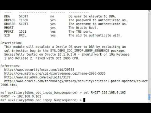 Attacking Oracle with the Metasploit Framework