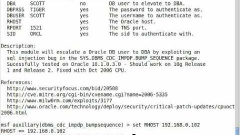 Attacking Oracle with the Metasploit Framework