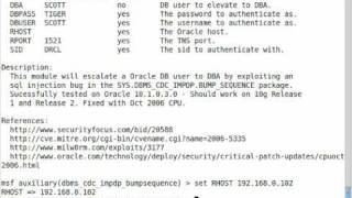 Attacking Oracle with the Metasploit Framework