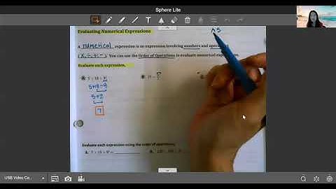 9-3 Notes Video "Order of Operations"