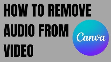 How to Remove Audio from Video in Canva