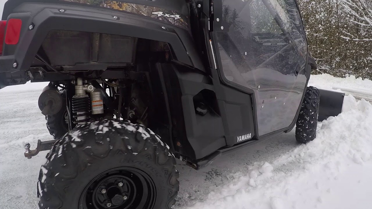 Plowing snow Yamaha Wolverine
