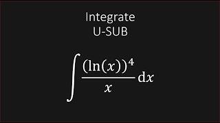 Integrate (ln x)^4 / x dx