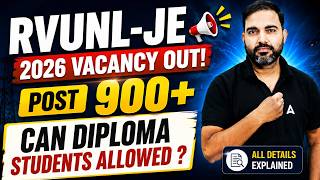 RVUNL JE Vacancy 2026 | RVUNL JE Notification 2026 Out | RVUNL Eligibility, Exam Pattern, Syllabus
