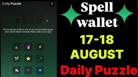 Spell wallet puzzle today 17 & 18 August | spell wallet daily puzzle | #spellwallet #combo |