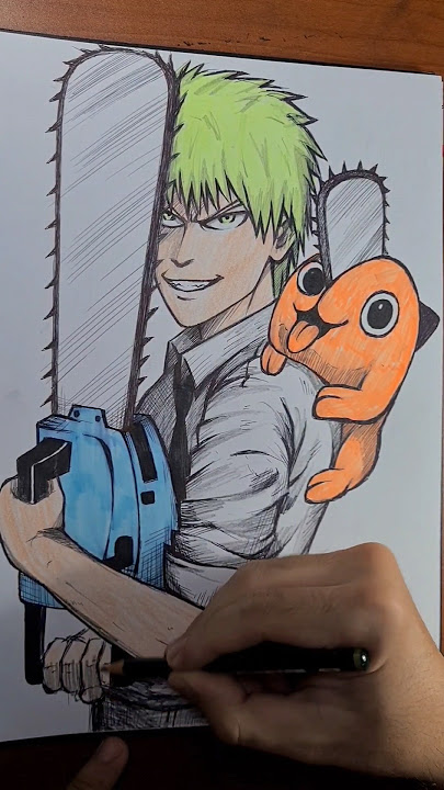 menggambar denji chainsawman #drawing #menggambar #denji #chainsawman