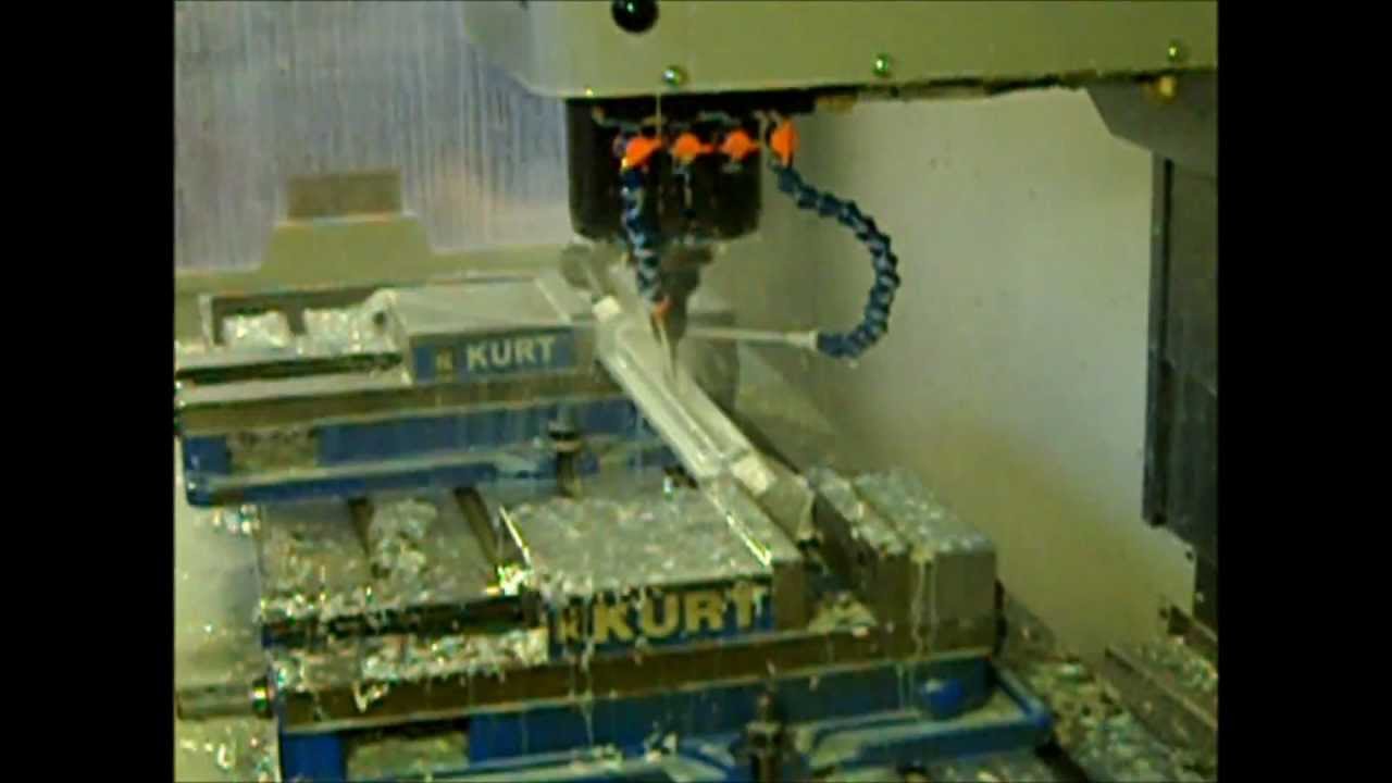 CNC cutting of 7075 aluminum airframe stringers - YouTube