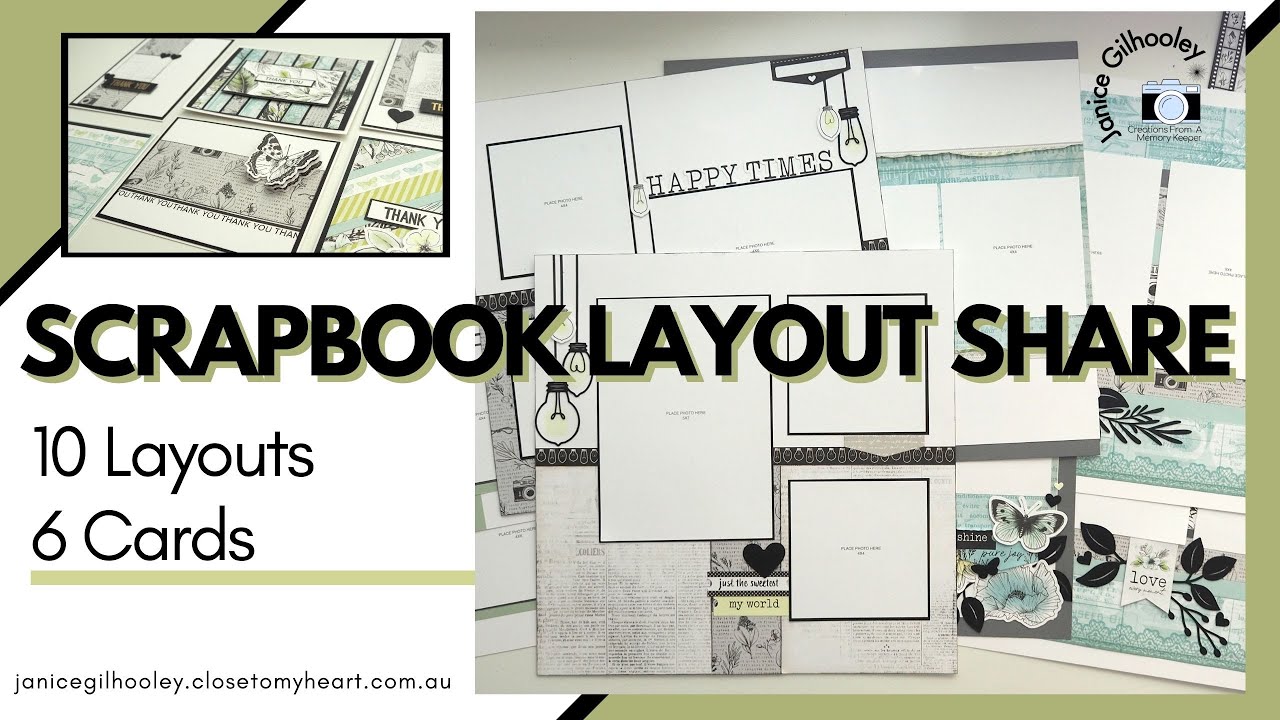 Scrapbook Layout Share | 10 Layouts + 6 Cards | In Full Bloom Papers, Stickers, Die Cuts