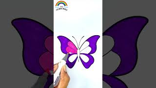 Coloring in Butterfly | Beautiful Butterfly Coloring #shortsvideo #butterfly #colorfulbutterfly