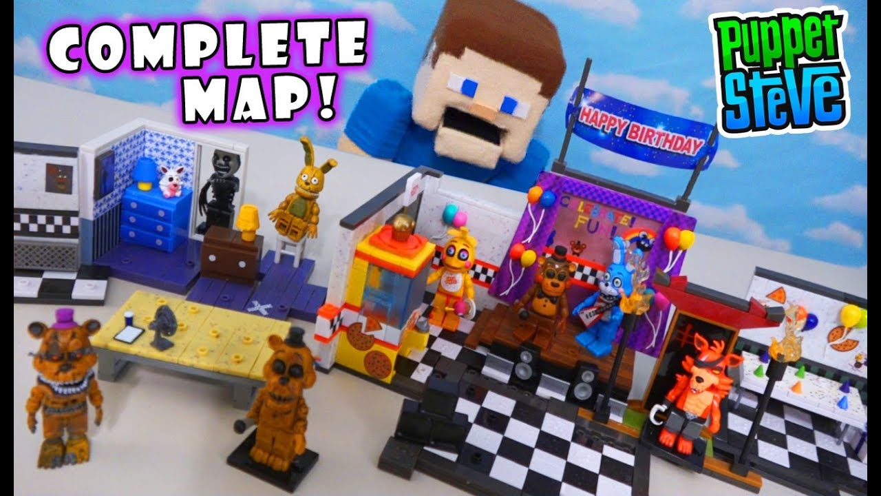 Five Nights at Freddy's GAME MAP PLAYSET! COMPLETE McFarlane Toys SERIES 5  