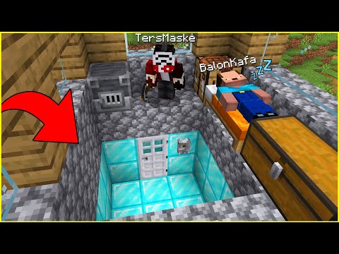 BALON KAFA'NIN TÜM GİZLİ ELMAS ODASINI BULDUM !! - Minecraft