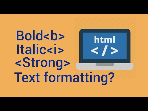 Part 10 - HTML tutorial for beginners | text formatting | bold, italic, strong | b tag, i tag