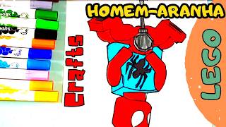 Como pintar o homem-aranha lego | Crafts